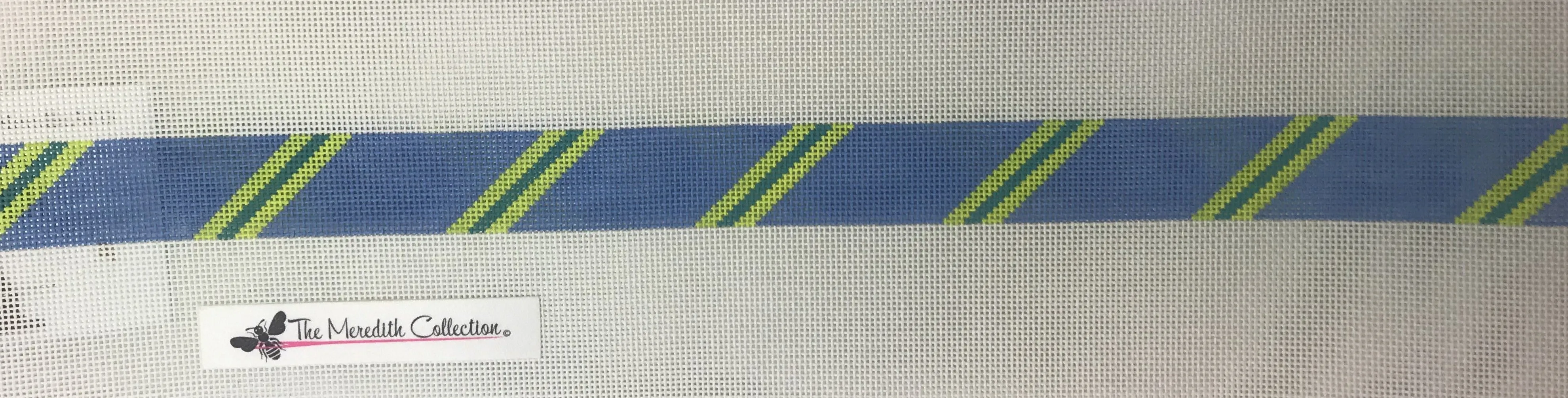 * Meredith Collection 121h Diagonal Stripe- Periwinkle/Lime/Teal Belt