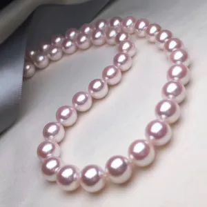10.0-10.5 mm Japanese White Akoya Cultured Choker Pearl Necklace