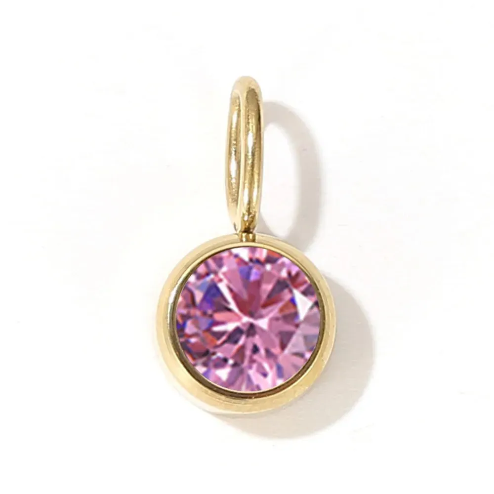 12-Color Birthstone Zirconia Charms