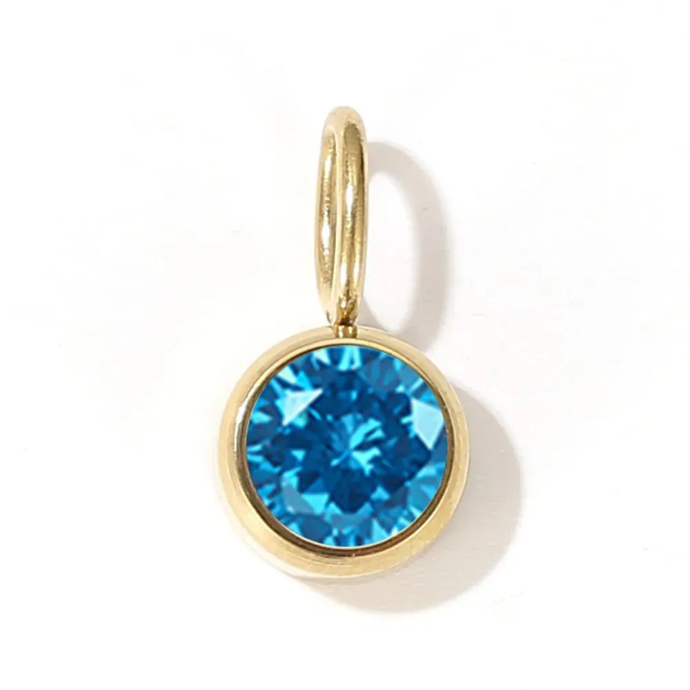 12-Color Birthstone Zirconia Charms