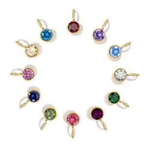 12-Color Birthstone Zirconia Charms