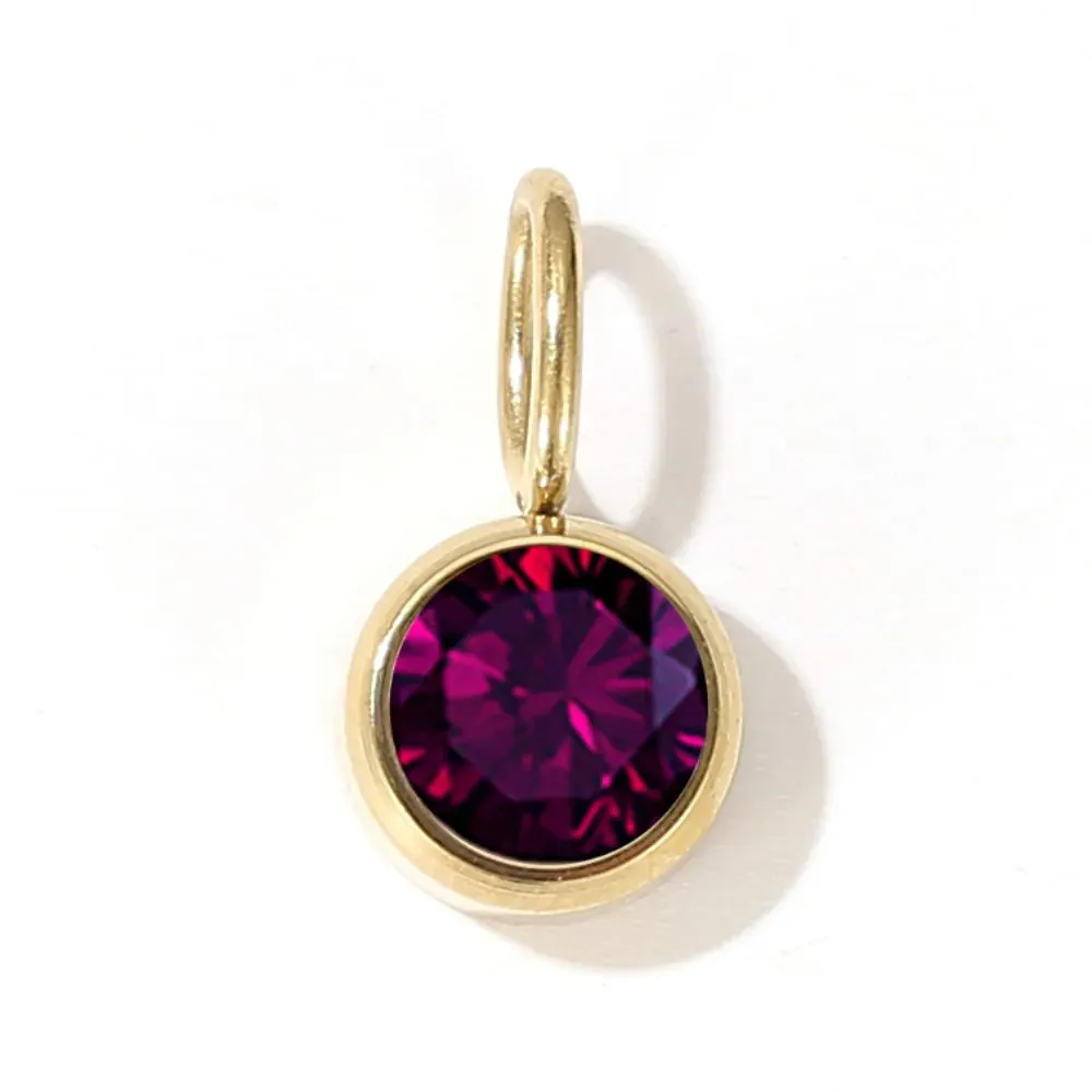 12-Color Birthstone Zirconia Charms