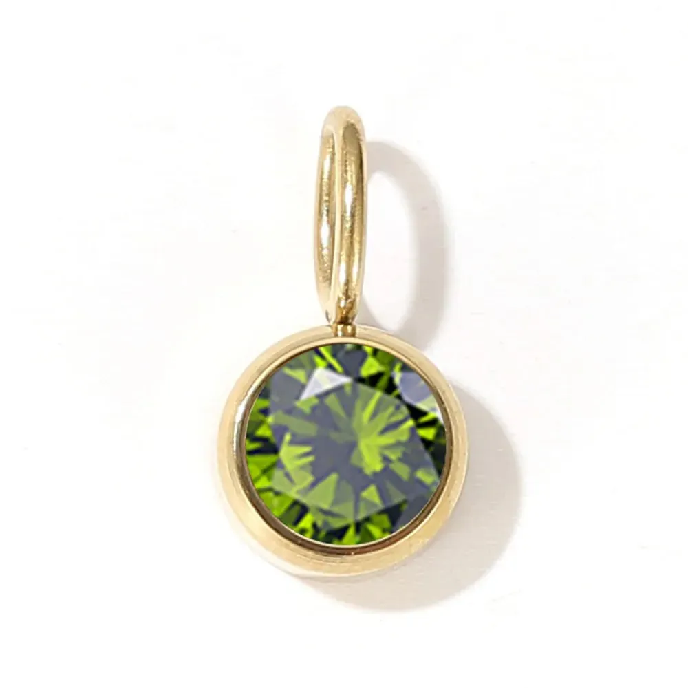 12-Color Birthstone Zirconia Charms