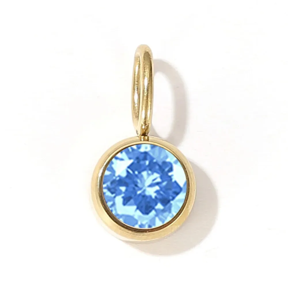 12-Color Birthstone Zirconia Charms