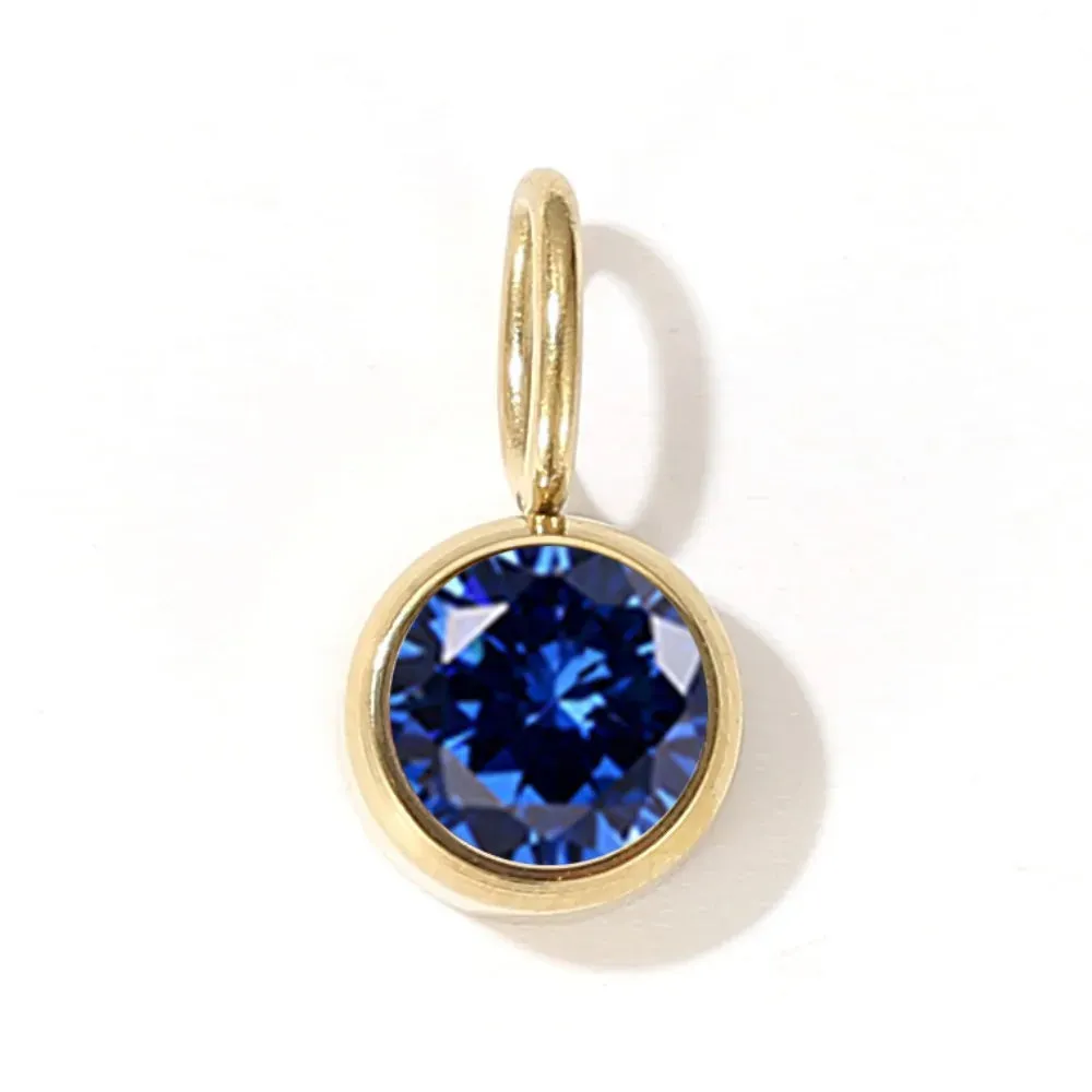 12-Color Birthstone Zirconia Charms