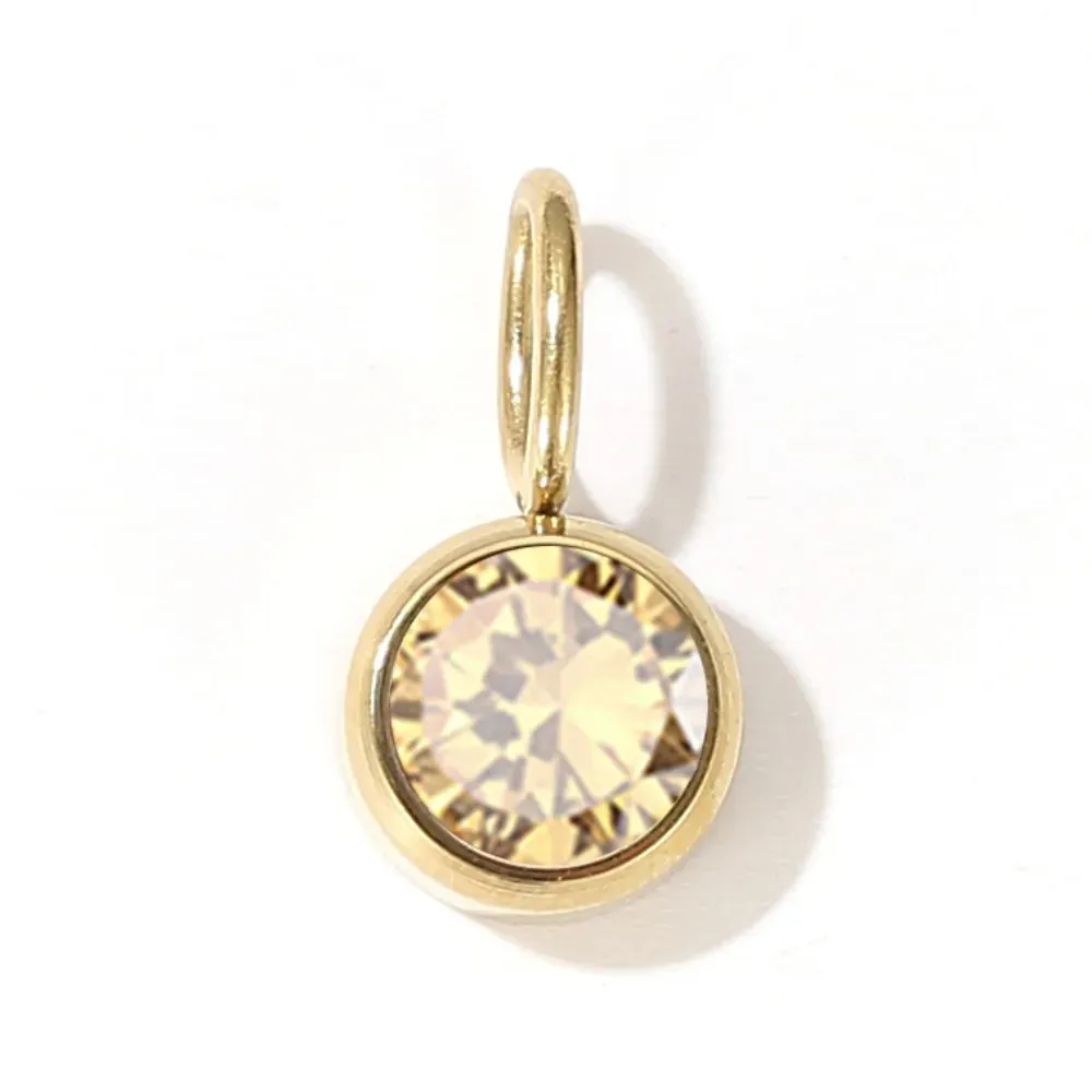 12-Color Birthstone Zirconia Charms