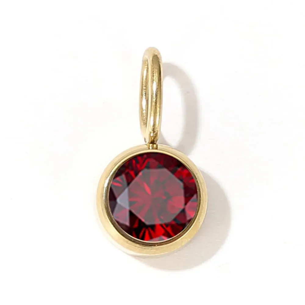 12-Color Birthstone Zirconia Charms