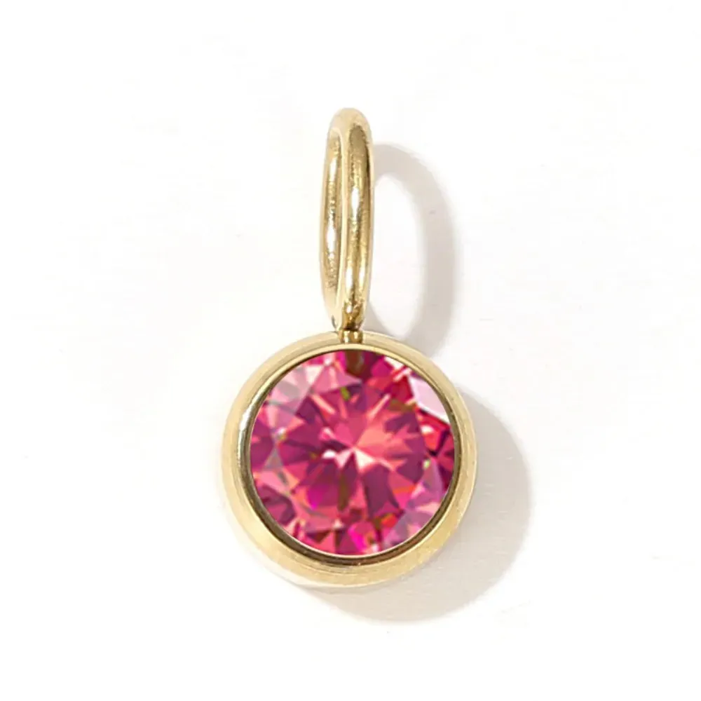 12-Color Birthstone Zirconia Charms
