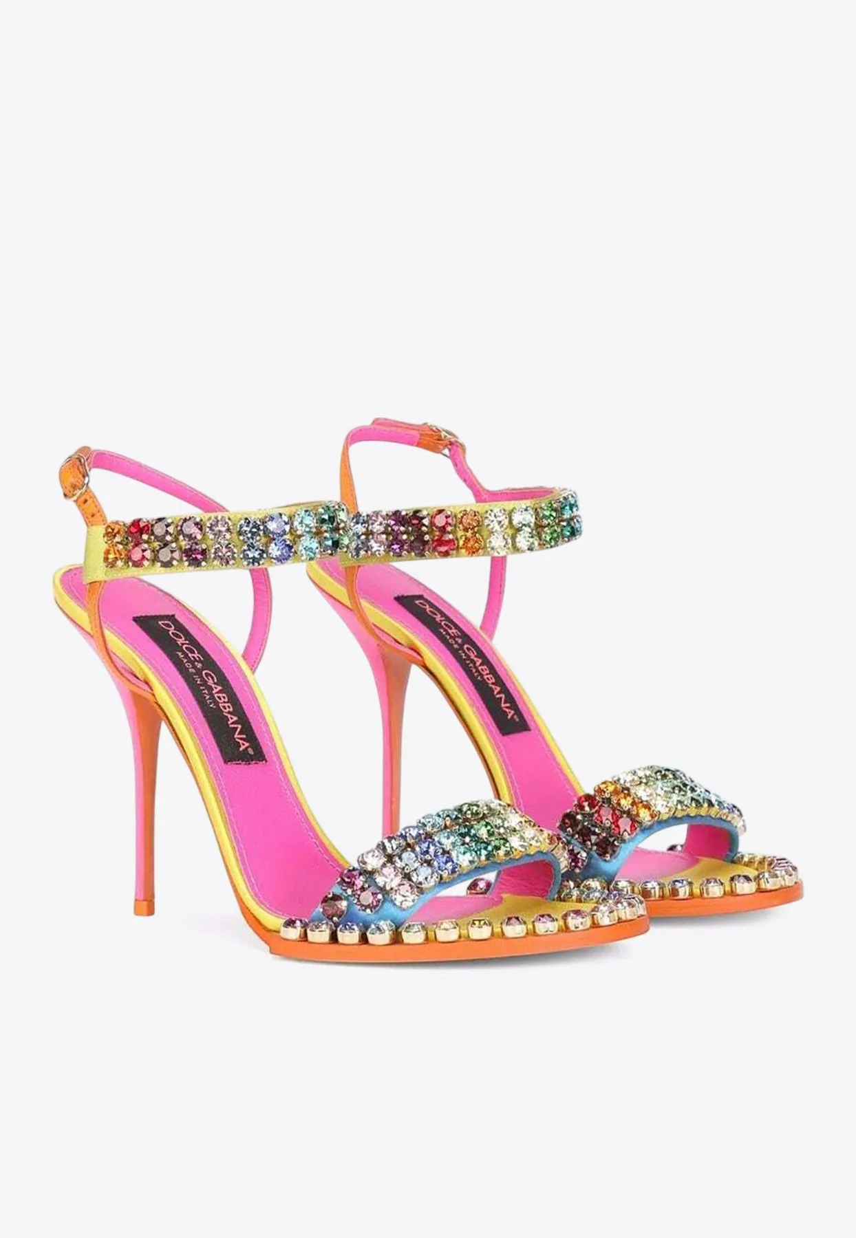 120 Crystal-Embellished Leather Sandals