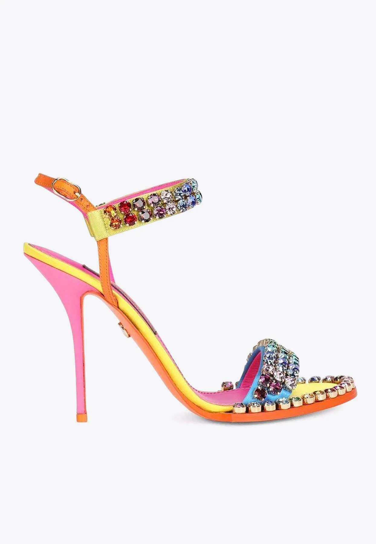 120 Crystal-Embellished Leather Sandals
