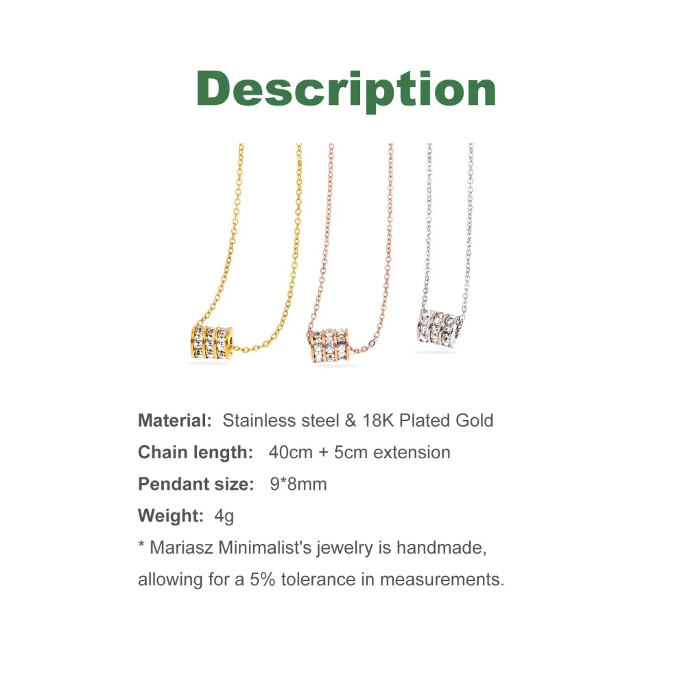 14K Gold Round Pendant Necklace