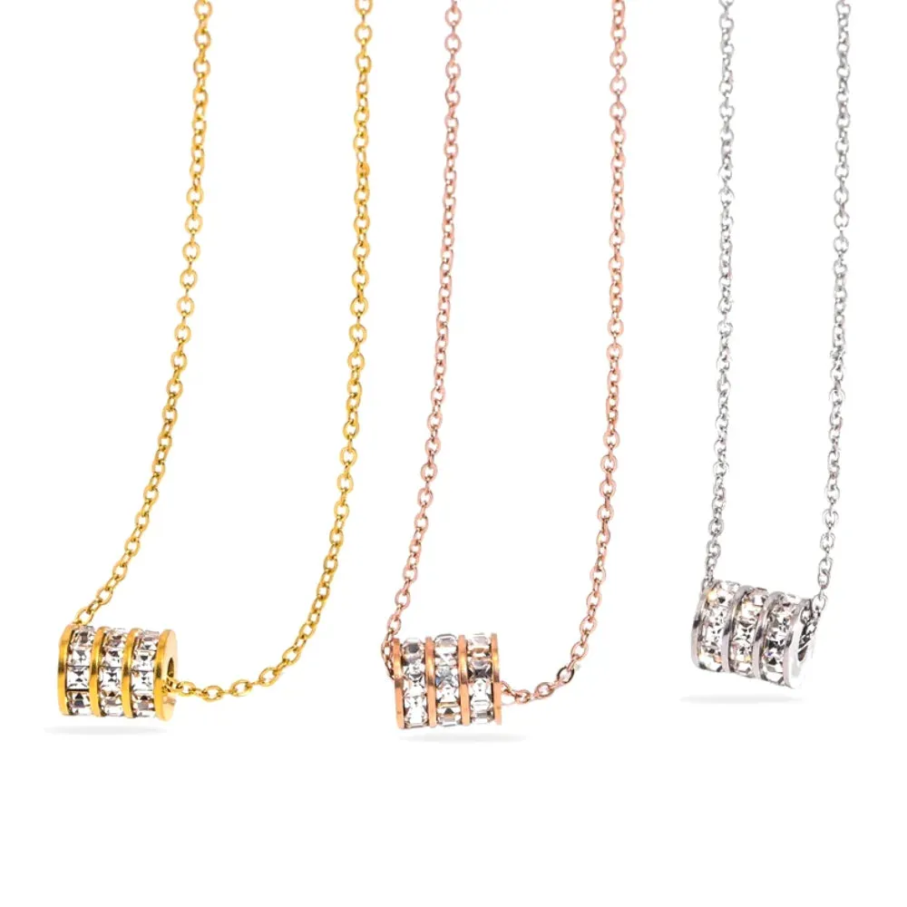 14K Gold Round Pendant Necklace