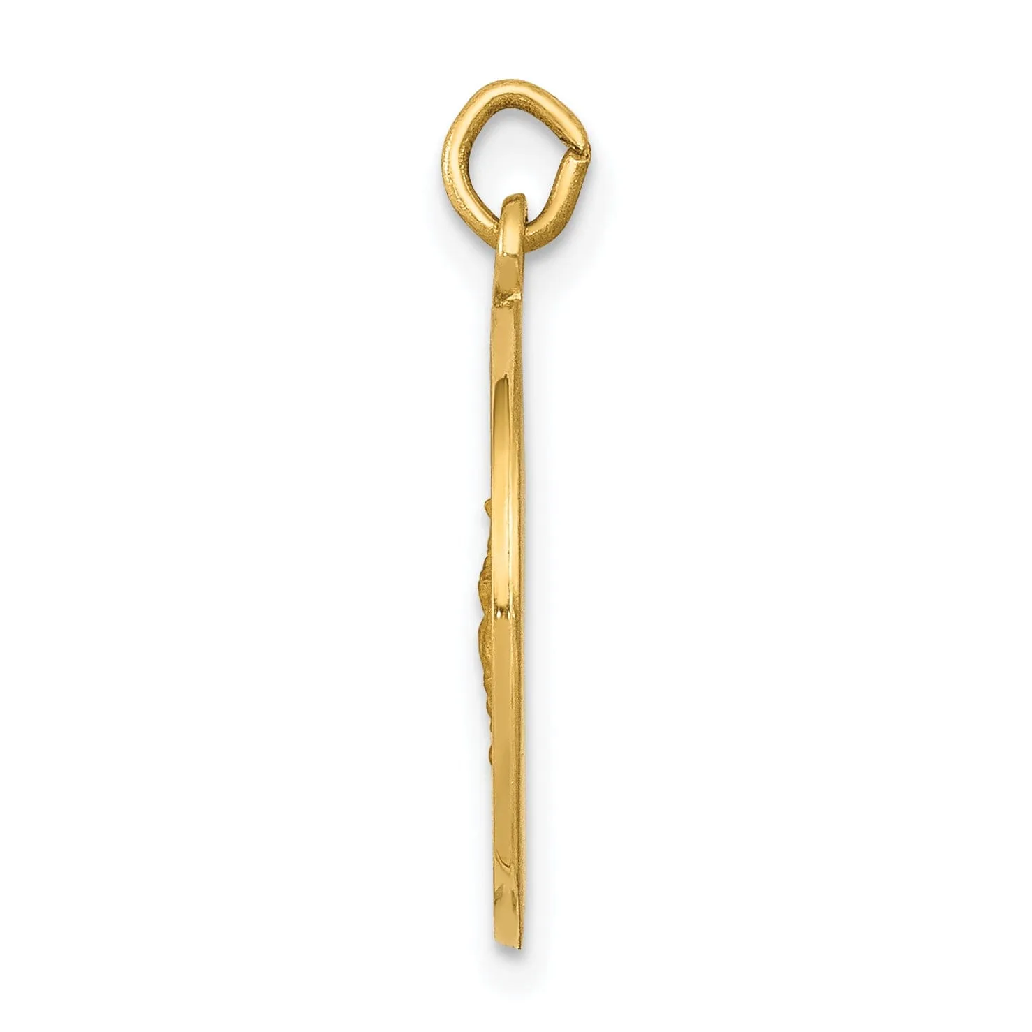 14k Yellow Gold Saint George Medal Pendant
