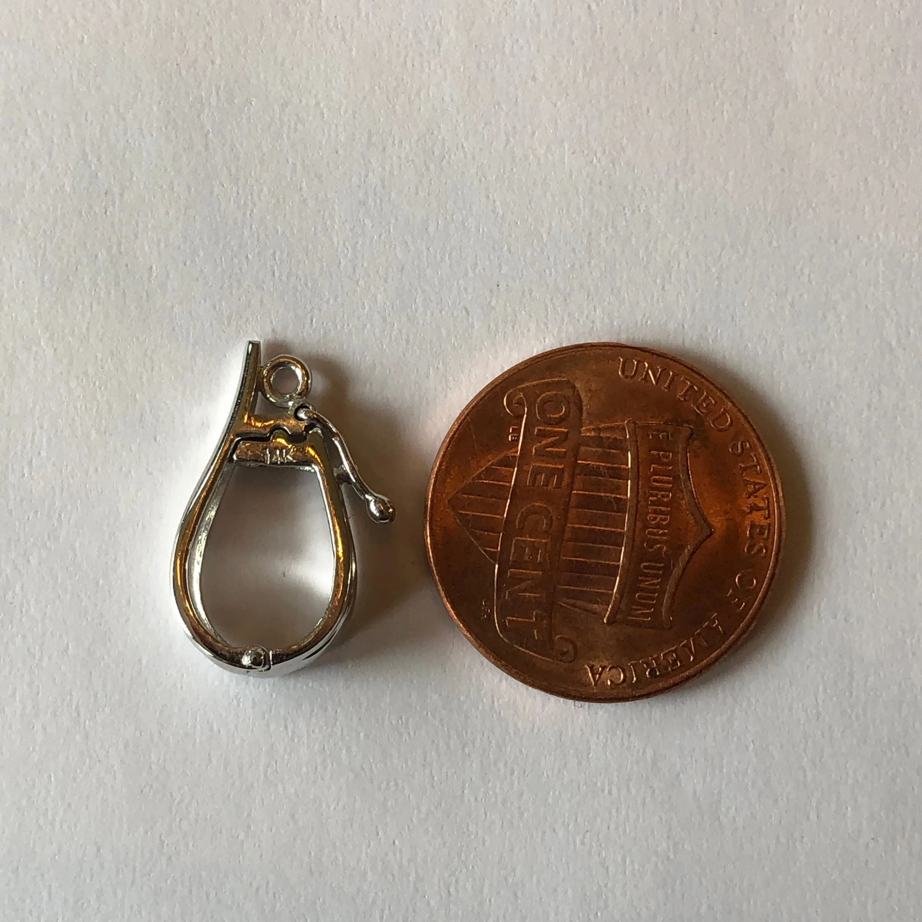 14KT White Gold Slide Pendant Hanger Enhancer 10mm