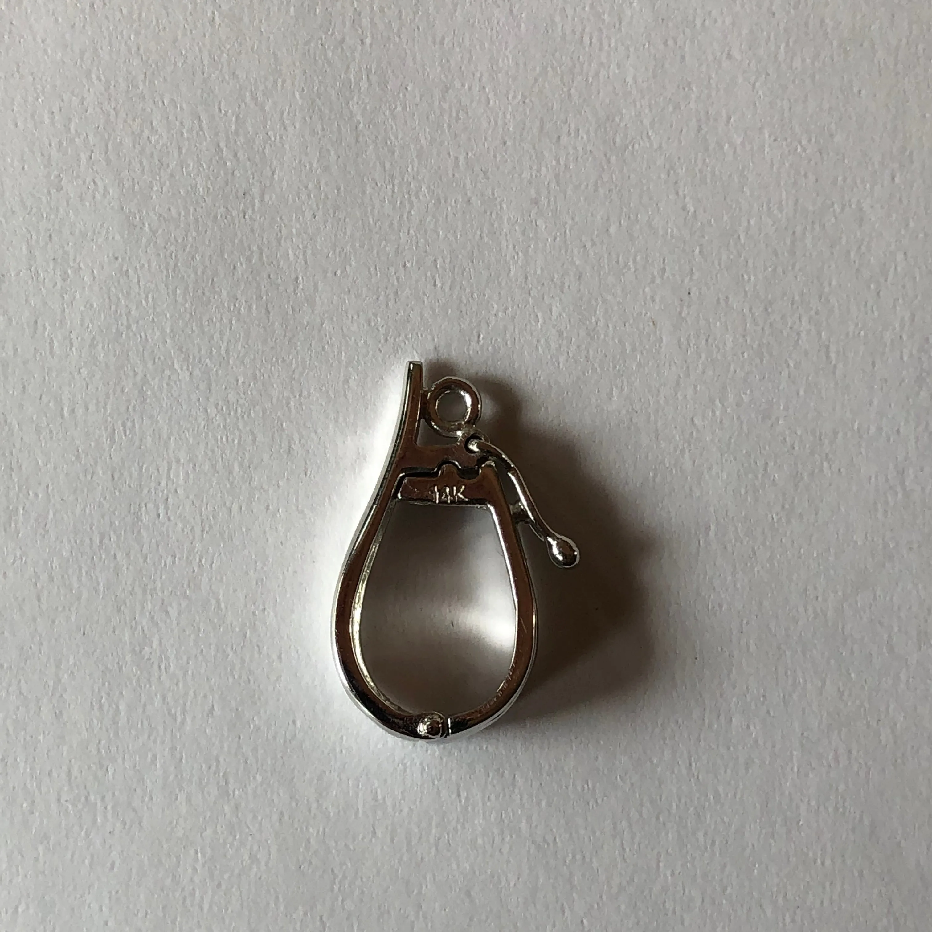 14KT White Gold Slide Pendant Hanger Enhancer 10mm