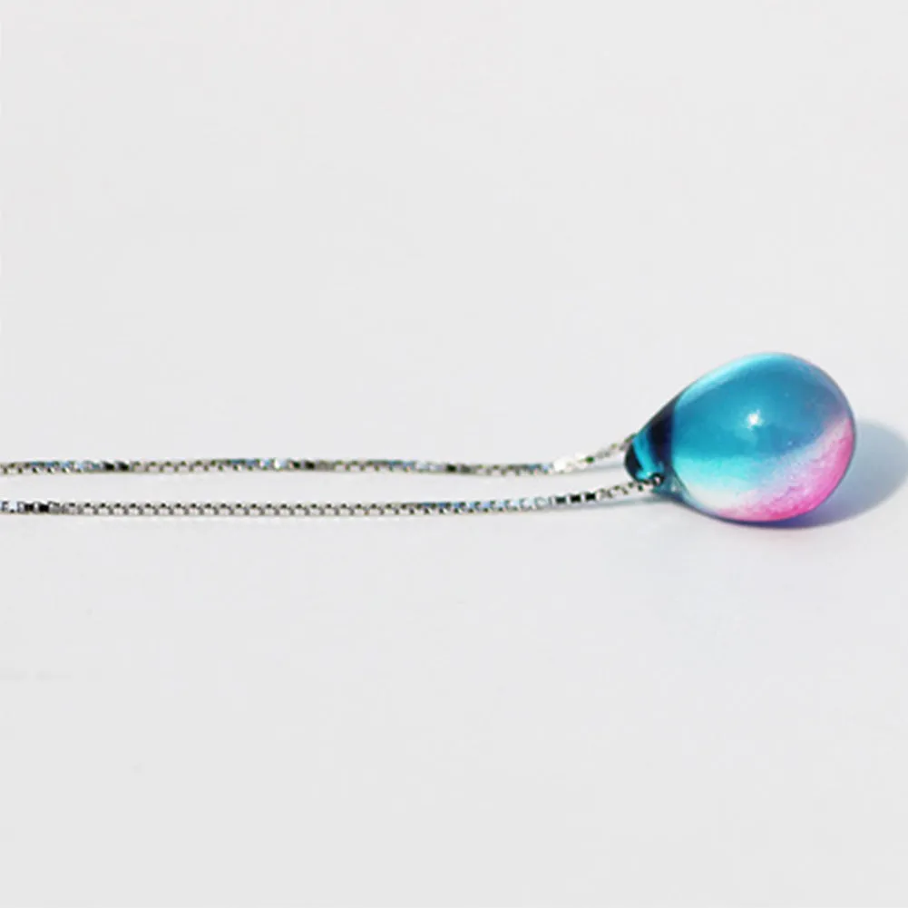 2017 Fashion Mermaid necklace beach ocean sea necklace mermaid Mermaid's tears sea sand pendant necklace free ship