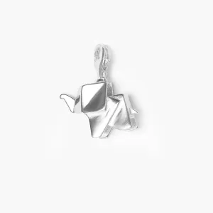 3D Origami Elephant Pendant Necklace