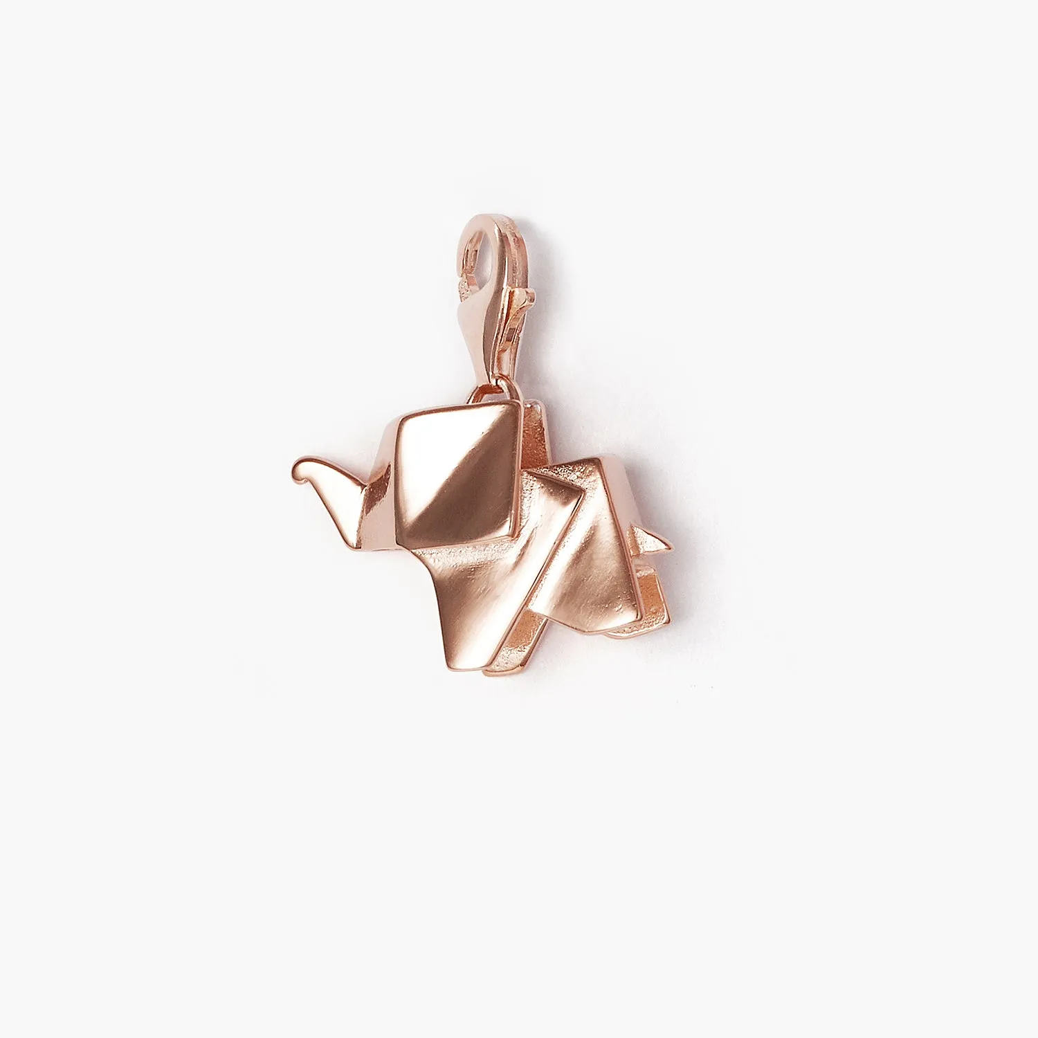 3D Origami Elephant Pendant Necklace