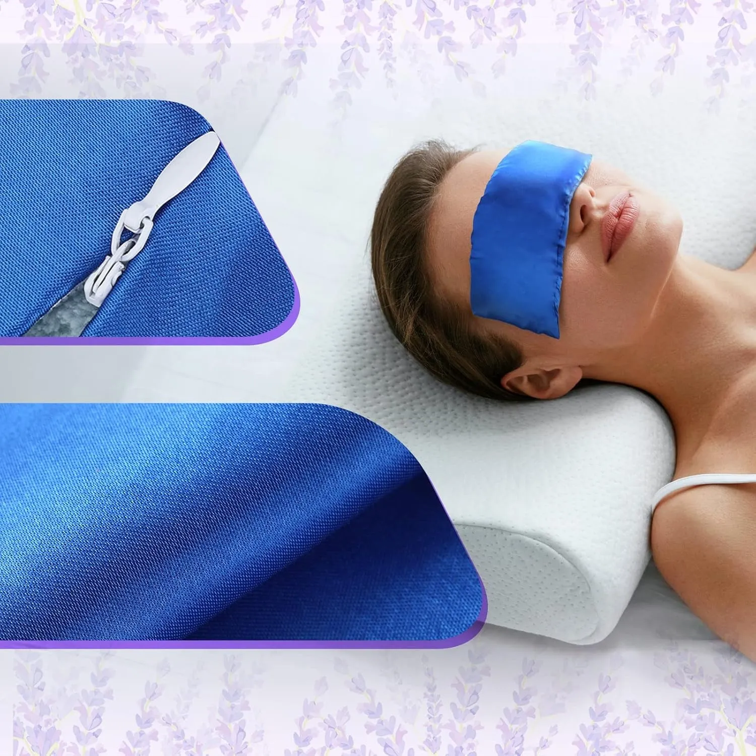 6 Pieces Satin Eye Pillow Case Washable Yoga Eye Pillow Cover Light Weight Removable Cover Yoga Massage Meditation Accessories, 9.8 X 4 Inches, Pillow Not Included