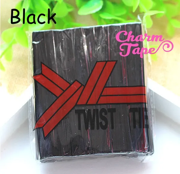 800Pcs 4 Inches Metallic Color Twist Ties for Party Cello Candy Bags Cake Pops