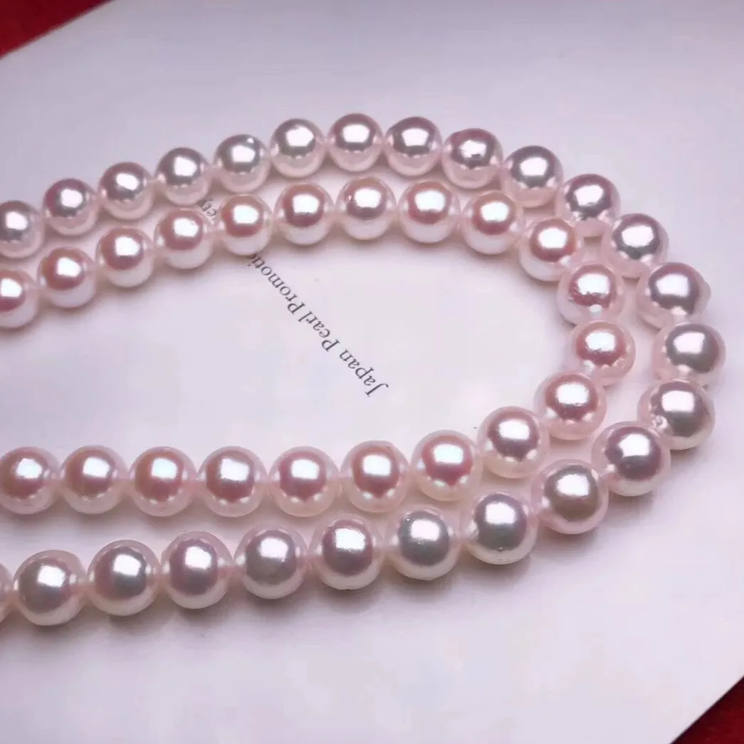 8.5-9.0 mm Japanese Akoya Cultured Choker Pearl Necklace in White
