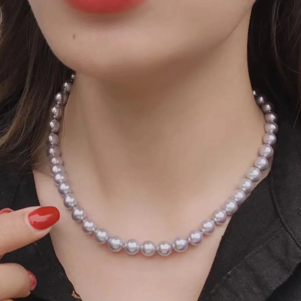 8.5-9.0 mm Japanese Akoya Cultured Choker Pearl Necklace in White