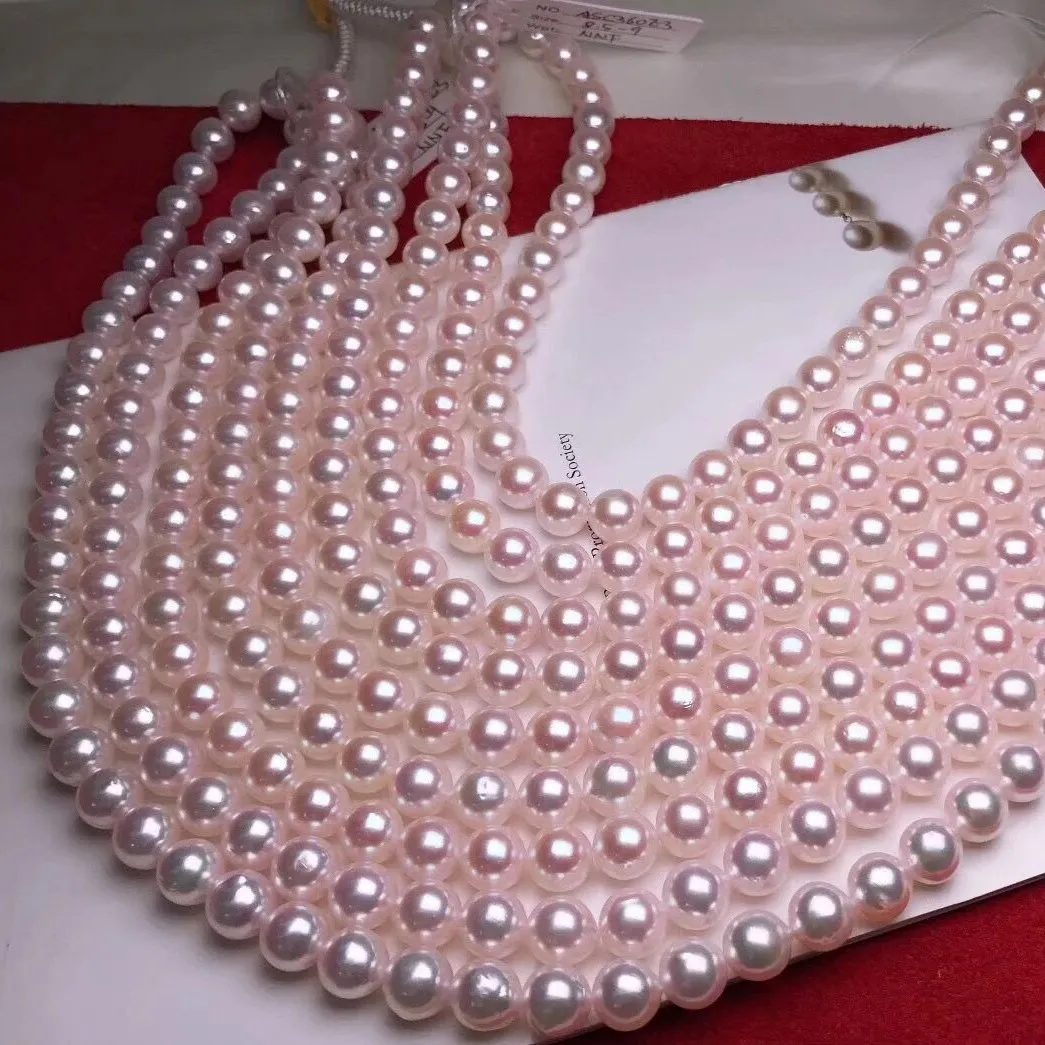 8.5-9.0 mm Japanese Akoya Cultured Choker Pearl Necklace in White