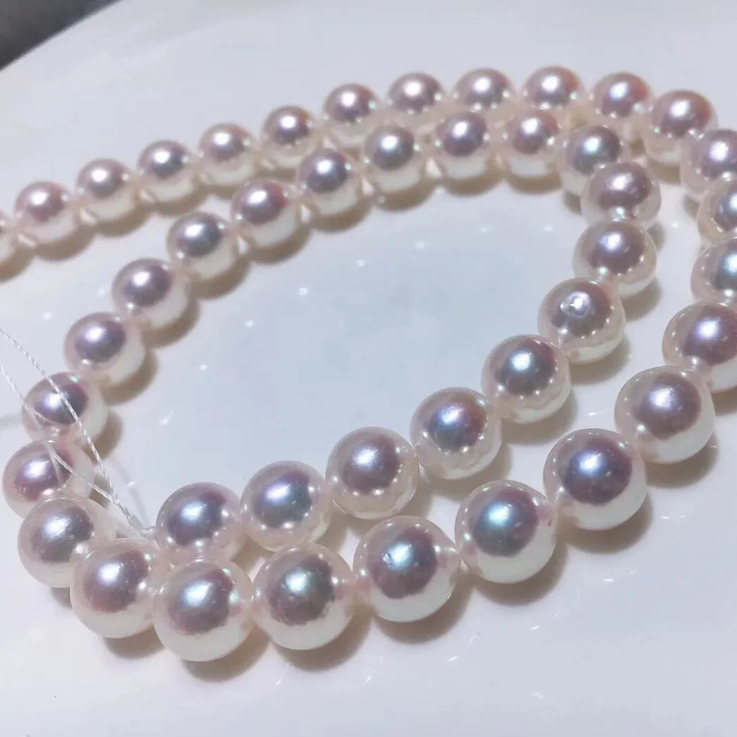 8.5-9.0 mm Japanese Akoya Cultured Choker Pearl Necklace in White