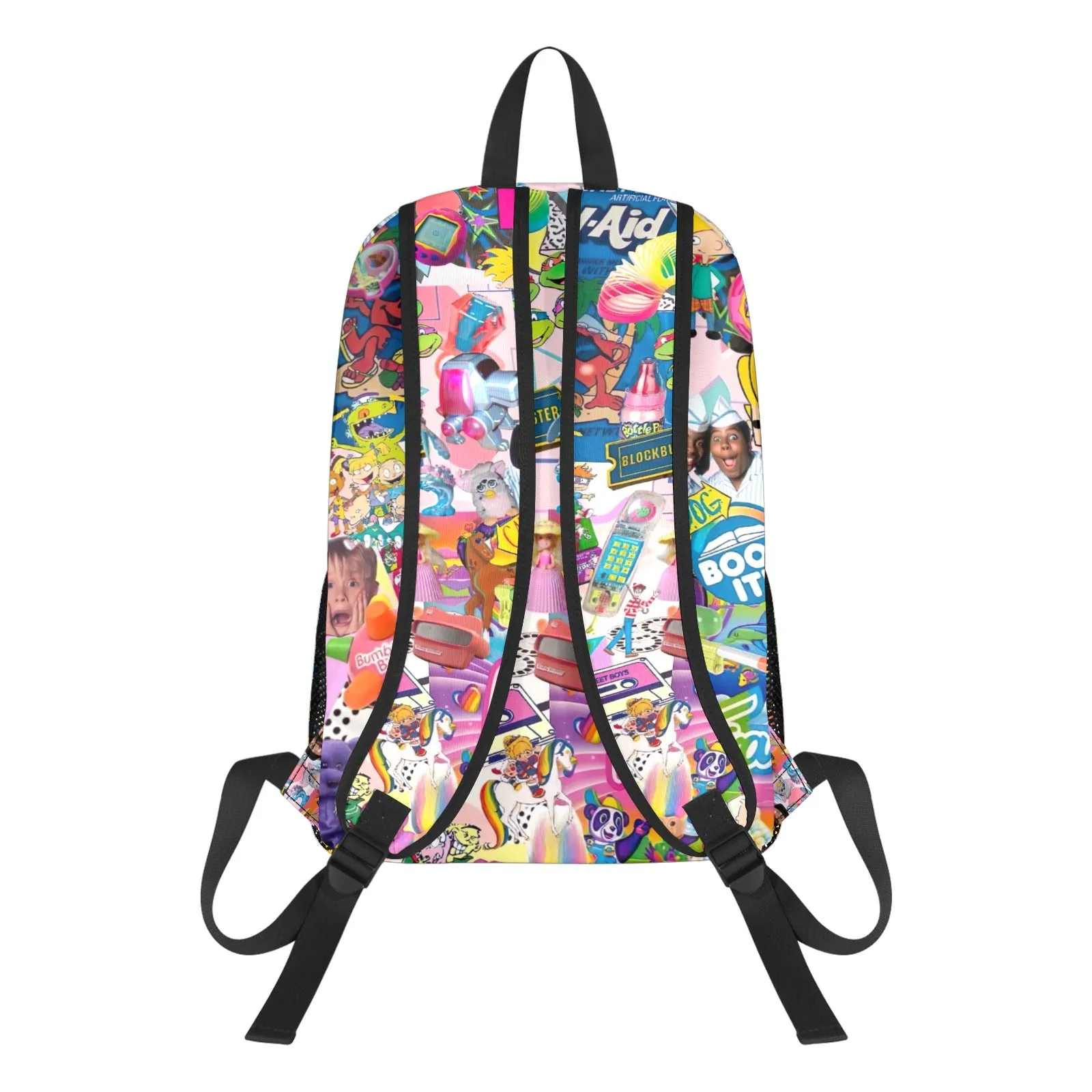 90s Nostalgia Collage Pink All Over Print Leisure Sports Backpack