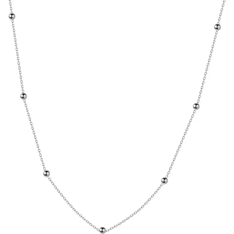 925 Silver Bead Choker Necklace