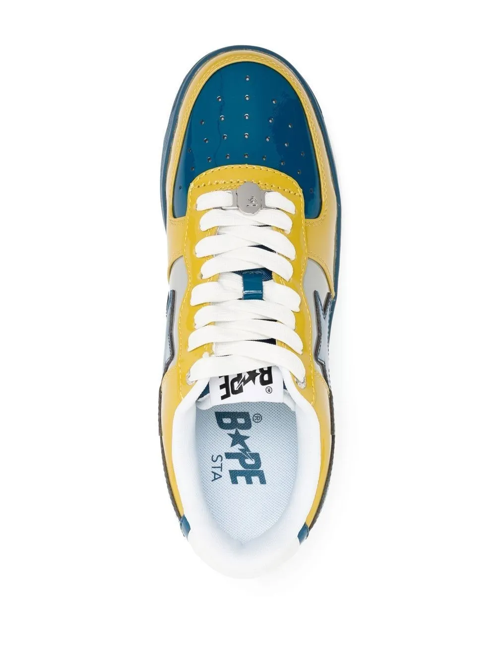 A BATHING APE® high-shine low-top sneakers