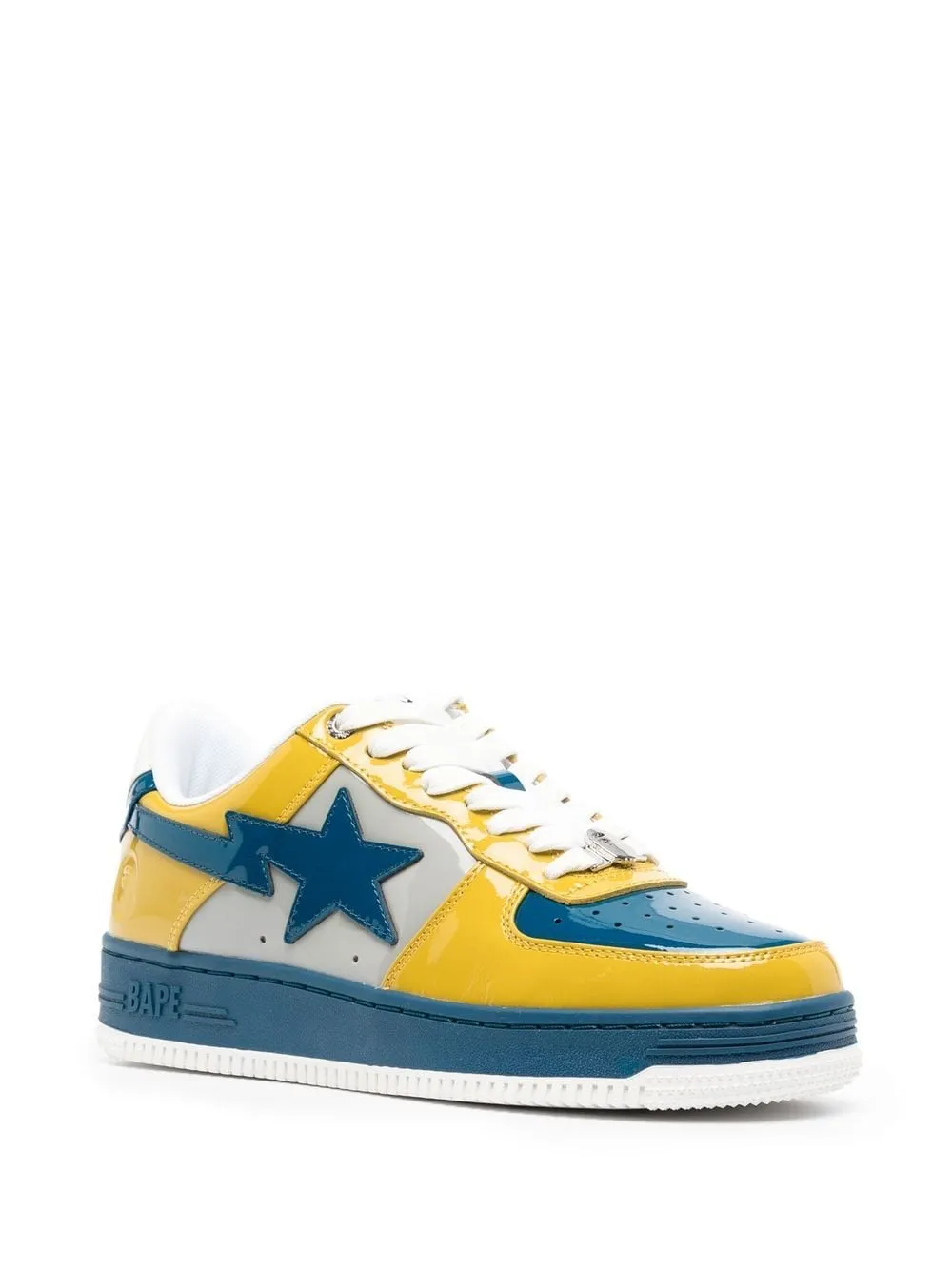 A BATHING APE® high-shine low-top sneakers