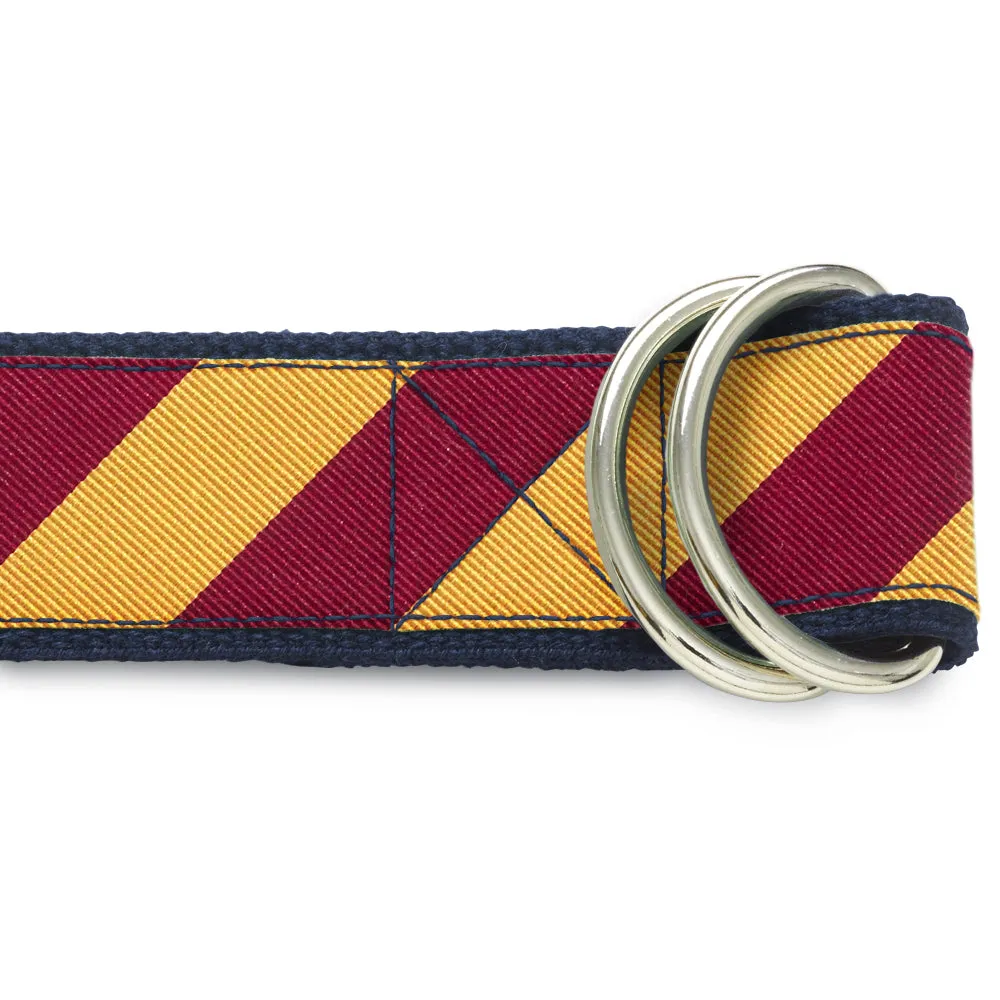 Academy Gold/Maroon - D-Ring Belts