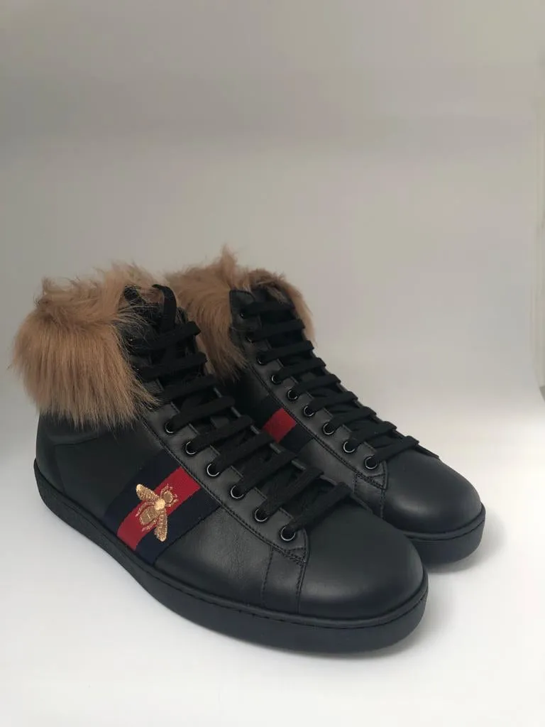 Ace High-Top Sneaker With Fur