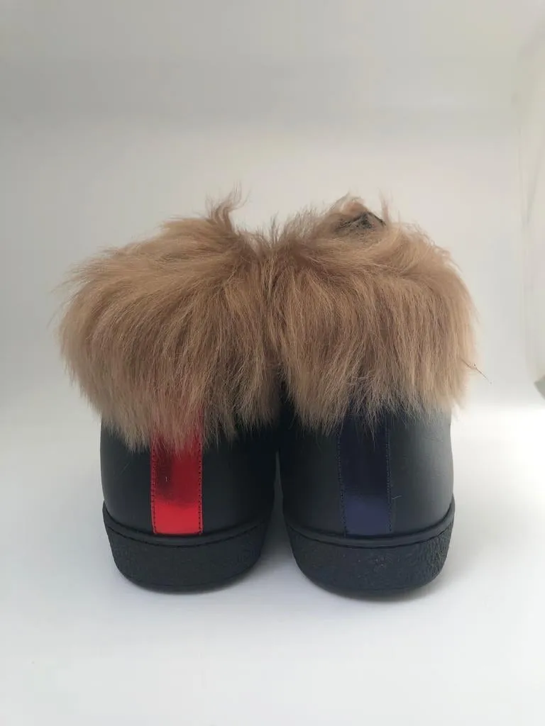 Ace High-Top Sneaker With Fur