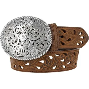 Aged Bark Filigree Belt from Tony Lama Belts