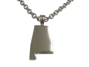 Alabama State Map Shape Pendant Necklace