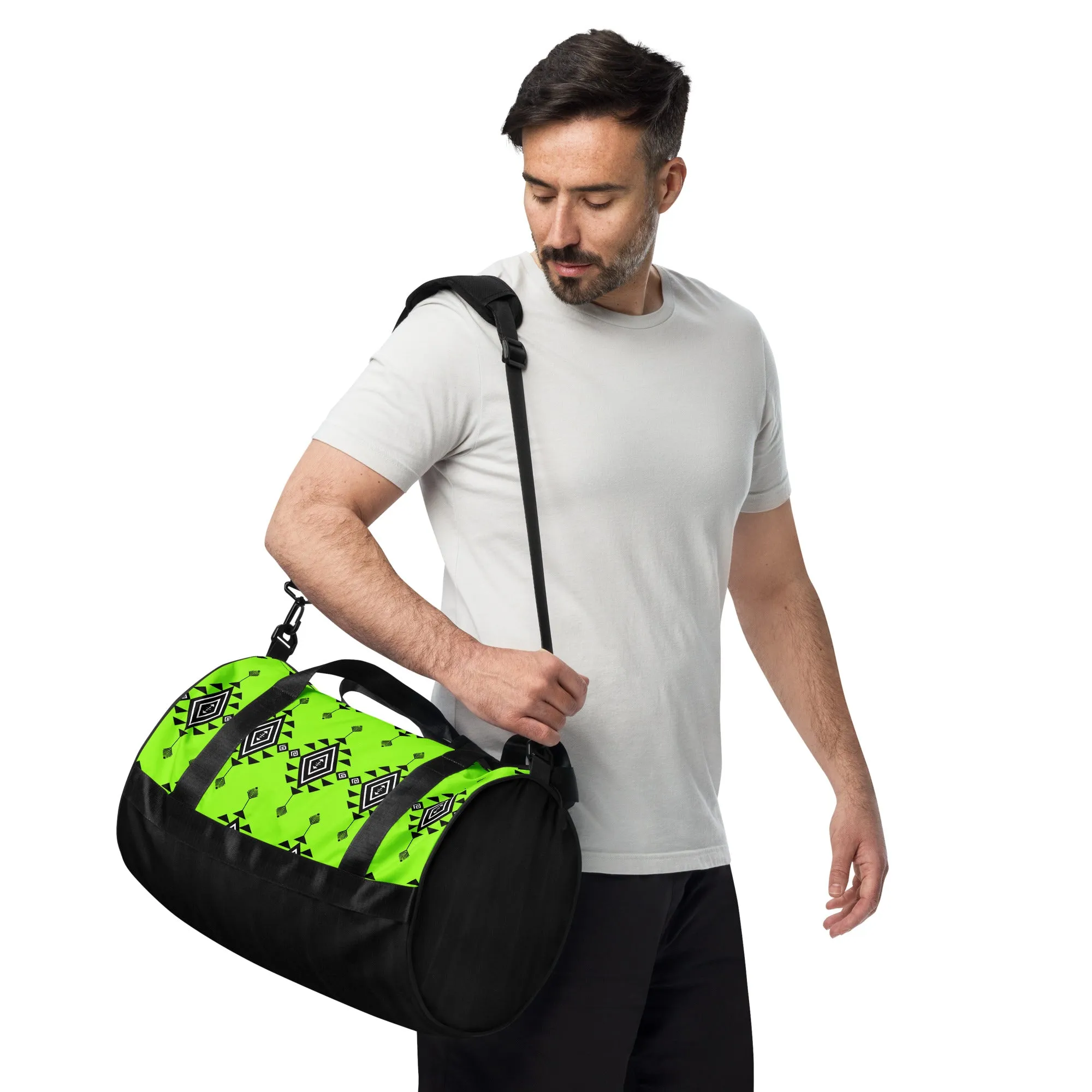 All-over print gym bag- Travels- Camping-Weekender