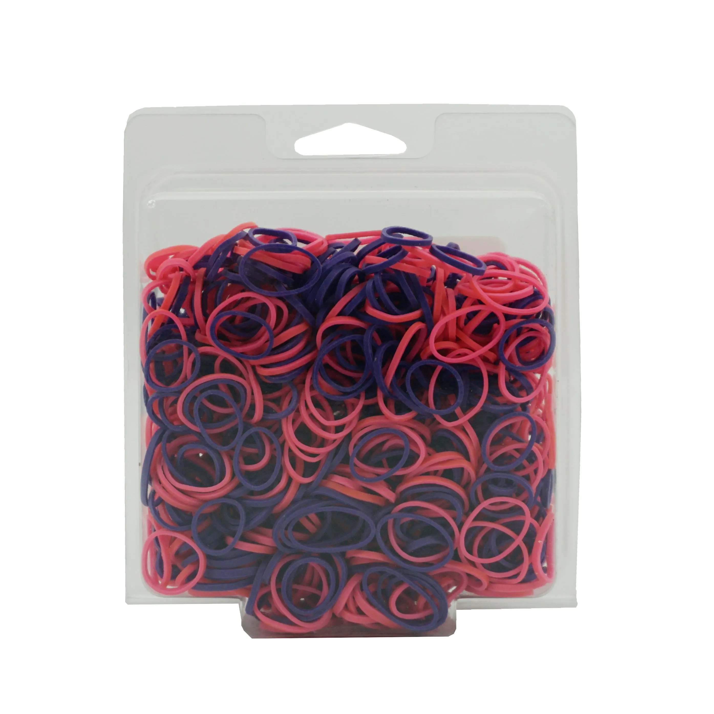 Amelia Beauty | 1/2in, Purple and Fuchsia Mix, Elastic Rubber Band Pony Tail Holders | Made in USA, Ideal for Ponytails, Braids, Twists, Dreadlocks, Styling Accessories for Women, Men and Girls | 1000 Pack
