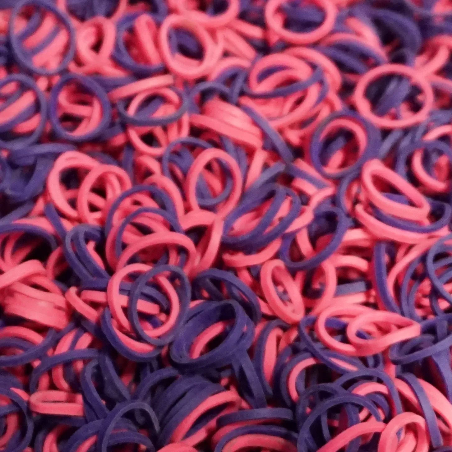 Amelia Beauty | 1/2in, Purple and Fuchsia Mix, Elastic Rubber Band Pony Tail Holders | Made in USA, Ideal for Ponytails, Braids, Twists, Dreadlocks, Styling Accessories for Women, Men and Girls | 1000 Pack