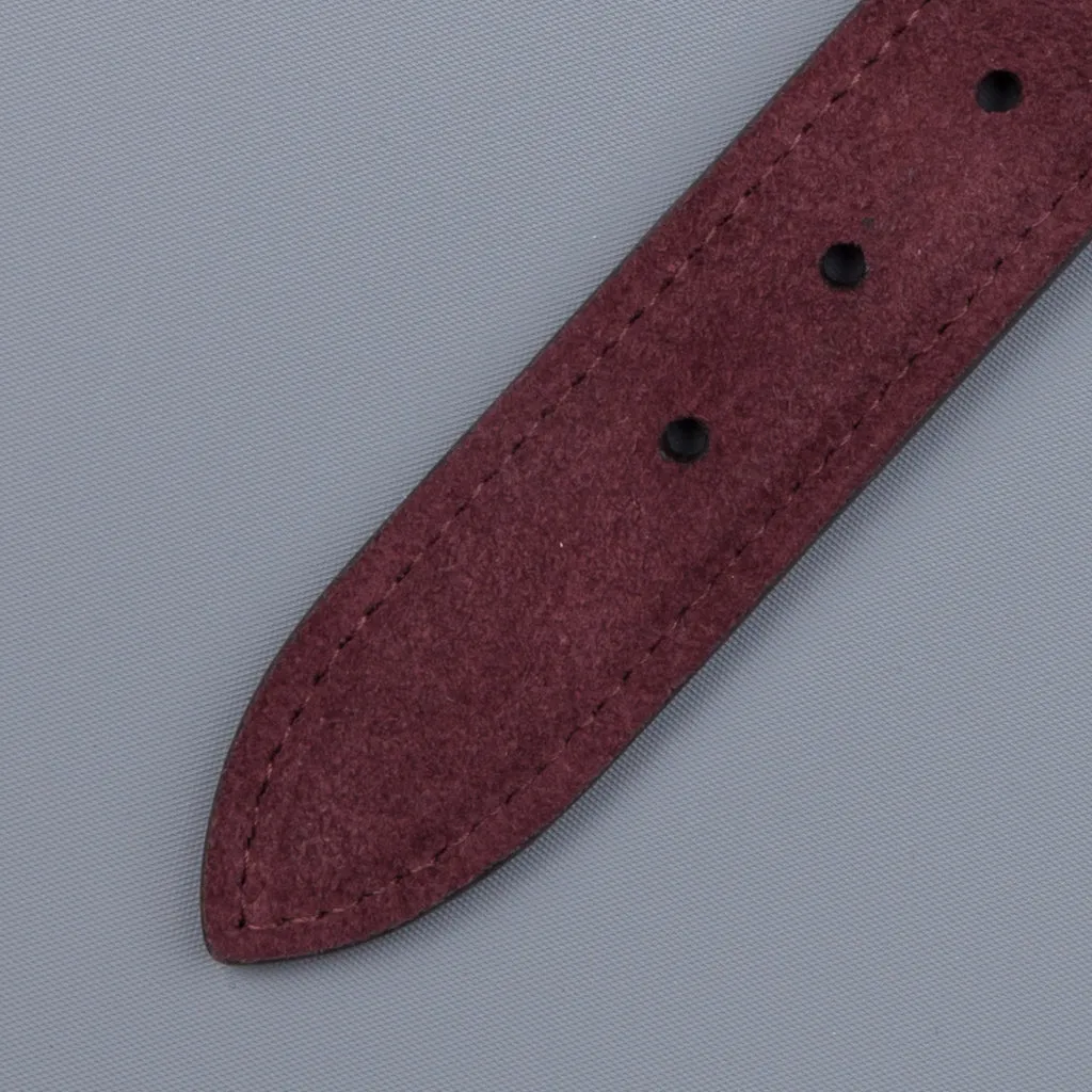 Anderson's x Frans Boone woven belt Navy -  Burgundy suede