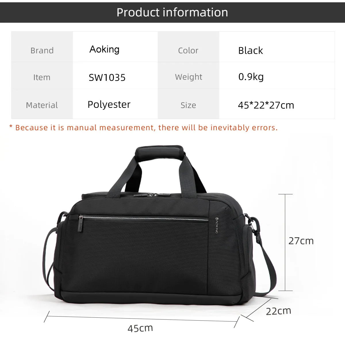 Aoking Travel Bag Large Capacity Duffel Bag SW1035