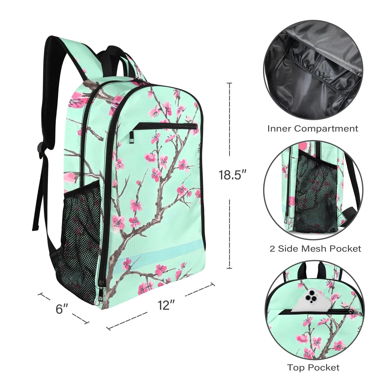 Arizona Green Tea Pattern All Over Print Leisure Sports Backpack