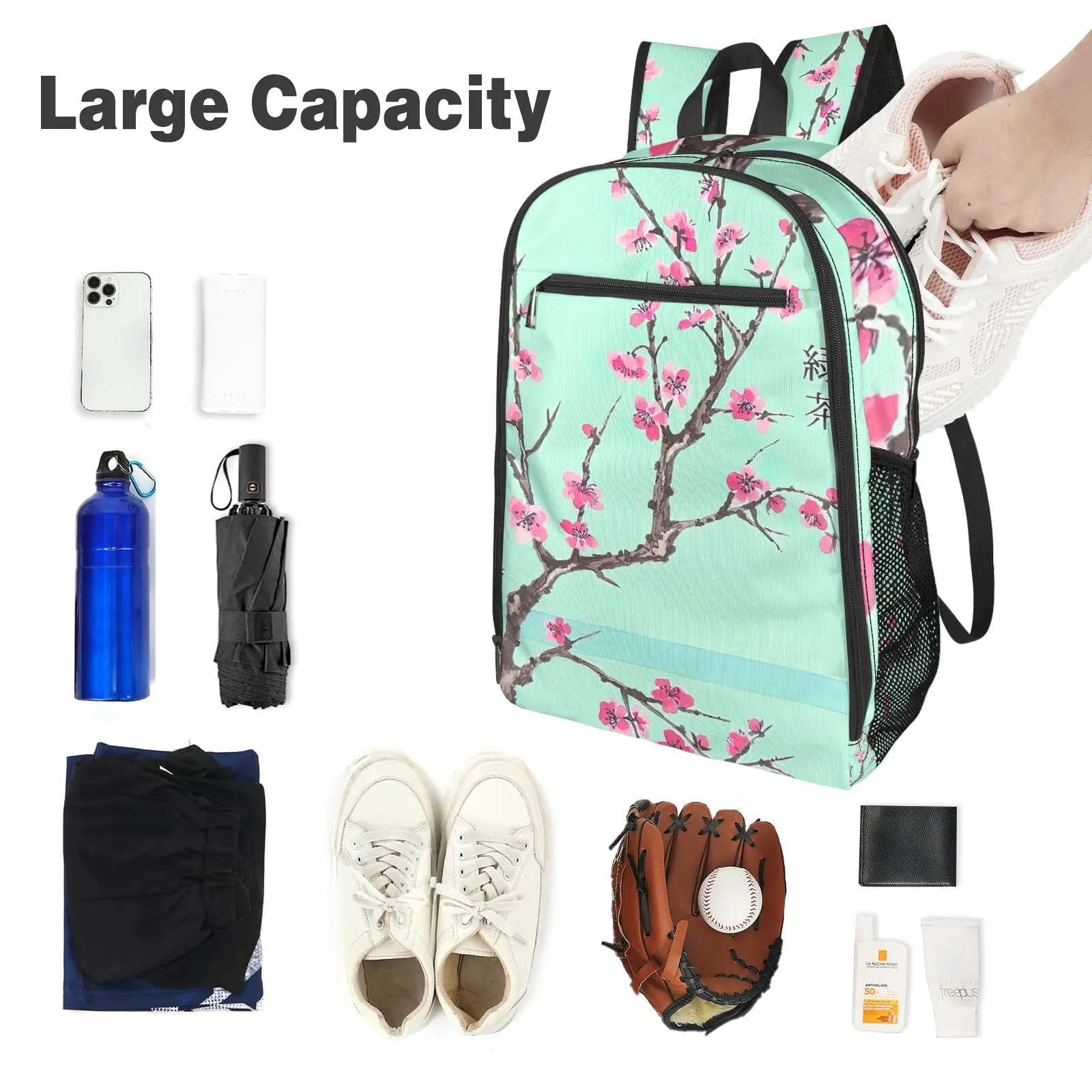 Arizona Green Tea Pattern All Over Print Leisure Sports Backpack