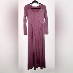 Athleta weekender long sleeve maxi dress burgundy size small