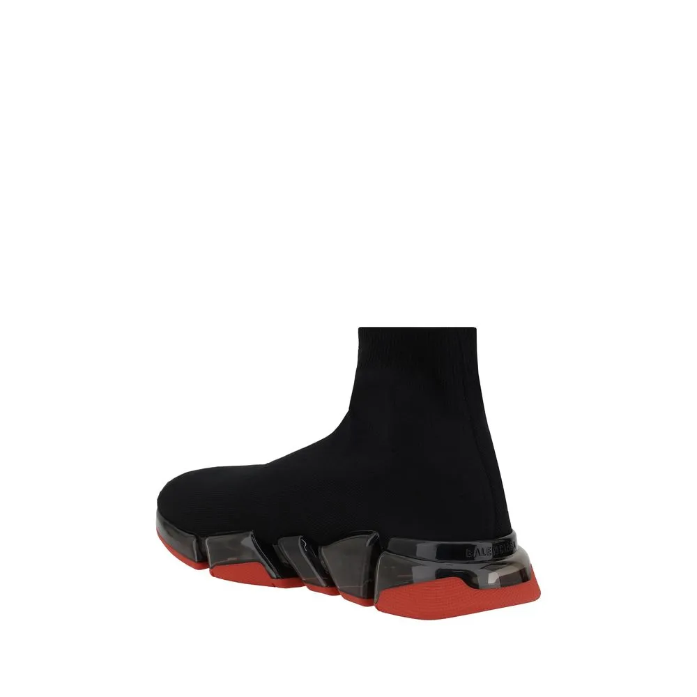 Balenciaga Speed Men Black Sneakers Polyester High Top Casual Flat Trainer Shoes