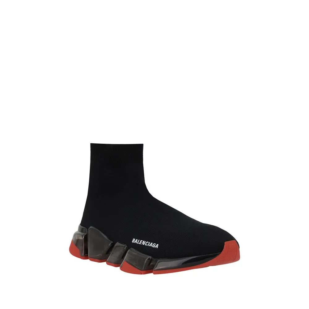 Balenciaga Speed Men Black Sneakers Polyester High Top Casual Flat Trainer Shoes