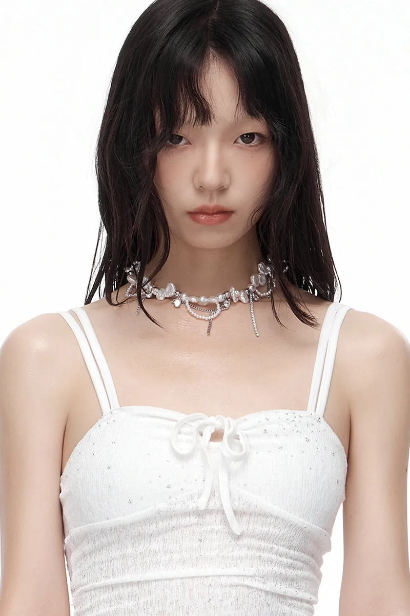 Baroque Pearl Winding Choker Necklace