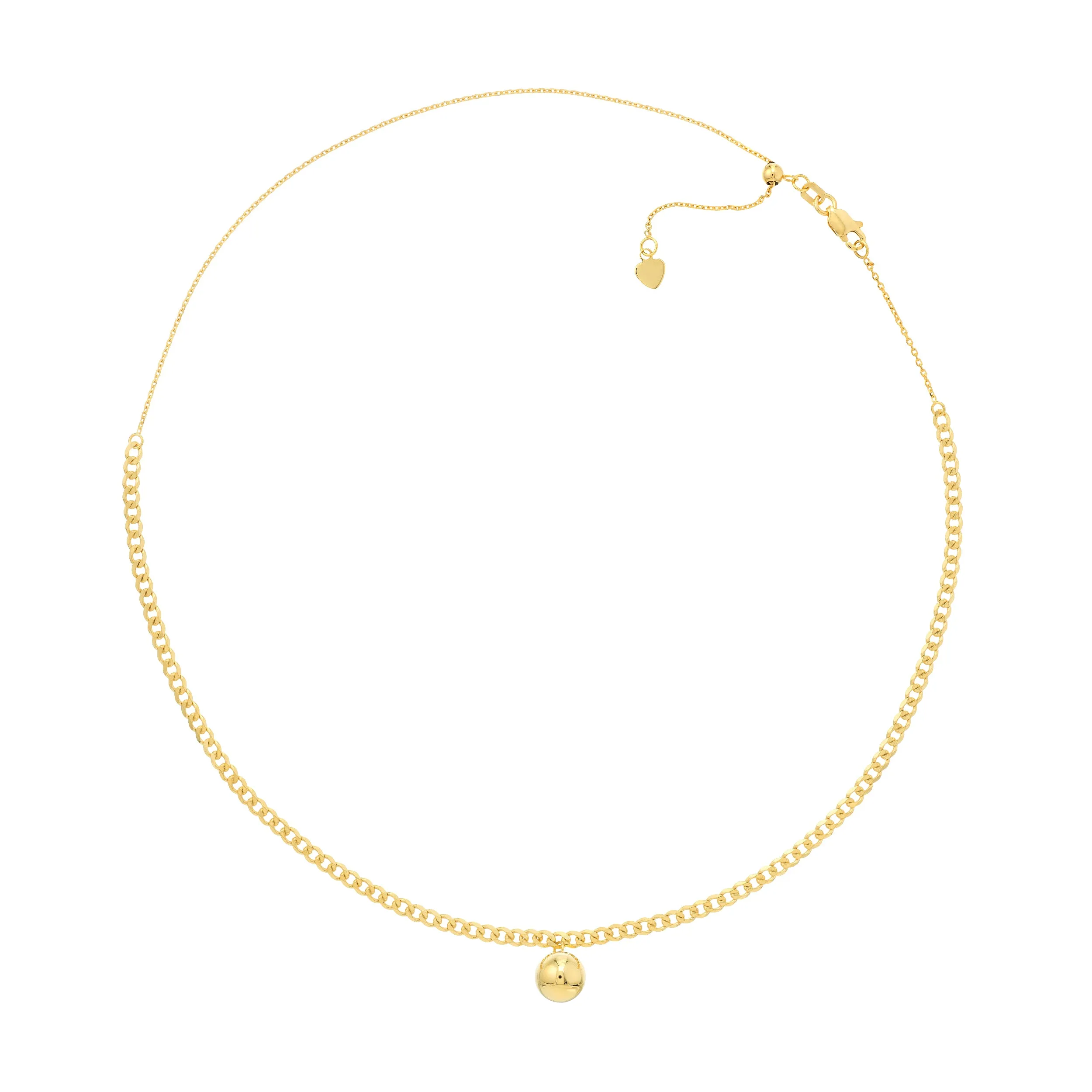 Bead Drop on Open Curb Chain Choker
