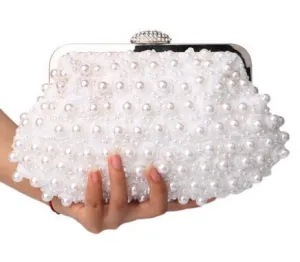 Beaded Pearl Evening Clutch